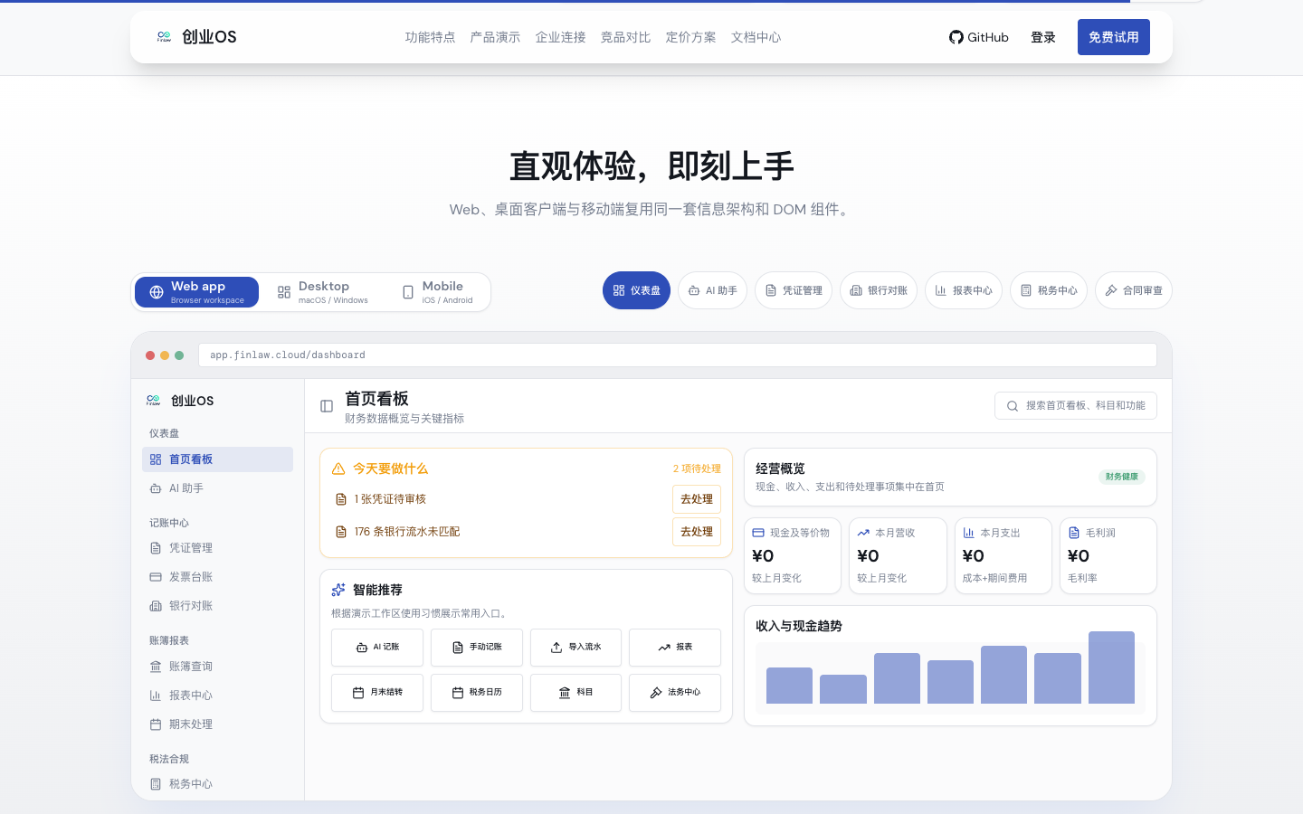主站 Landing 的地区产品 DOM 演示